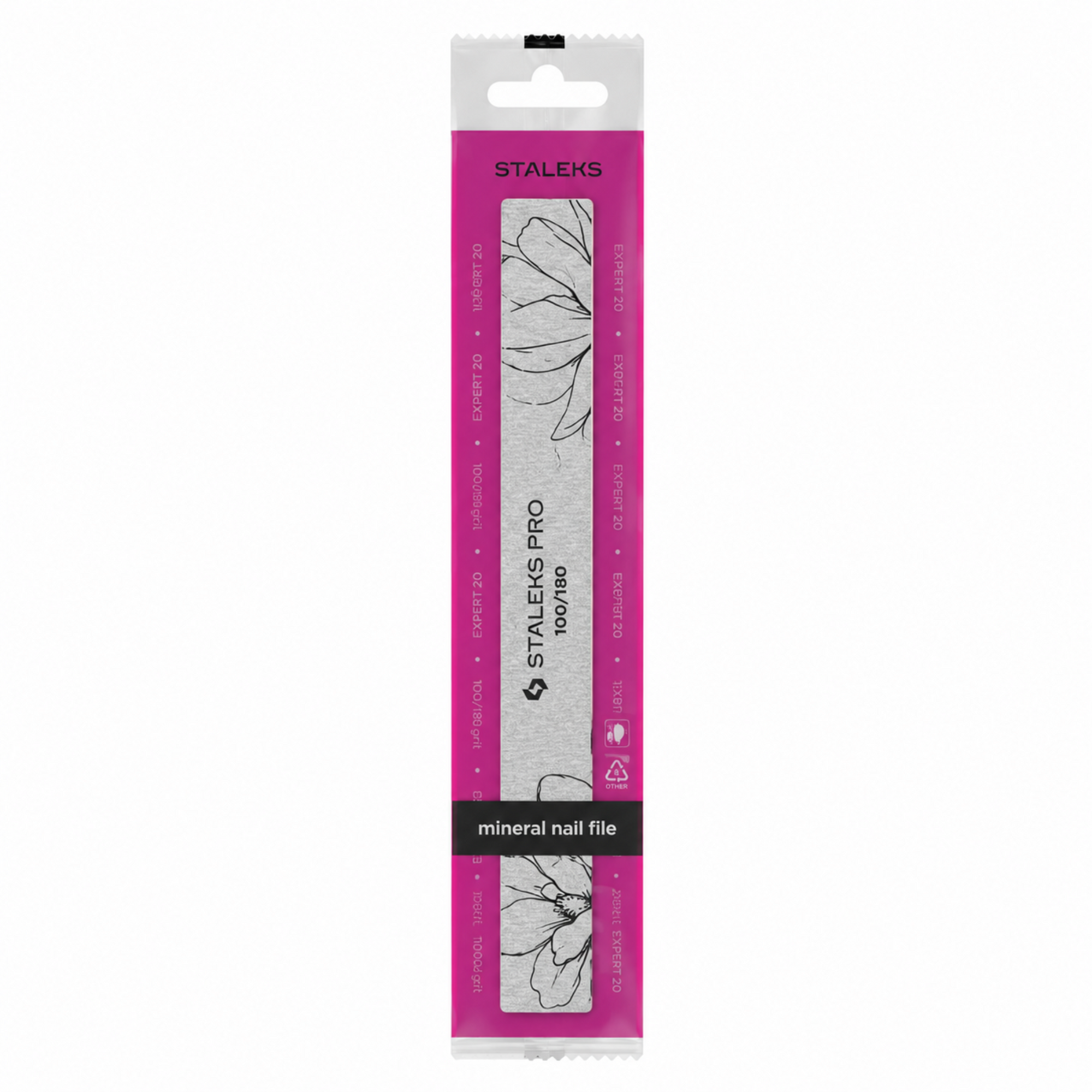 Lime minérale droite Staleks Expert 20 grain 100/180 pour ongles naturels et artificiels, mon style mes ongles livraison partout au quebec et canada, airbrush et popits, formation nongles a quebec.