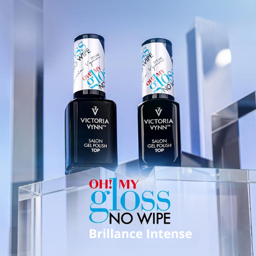 Top coat gloss No Wipe Victoria Vynn – finition ultra brillante sans résidu, idéal pour un effet miroir professionnel.