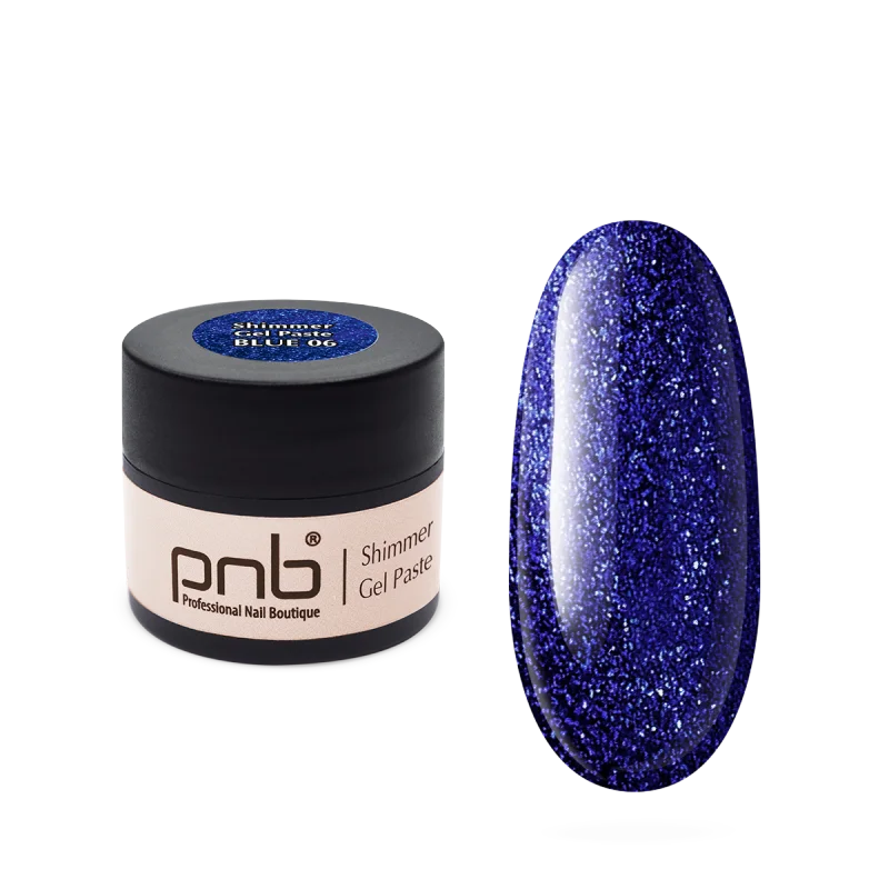 Pâte gel PNB UV/LED n° 06 Shimmer Blue 5 ml