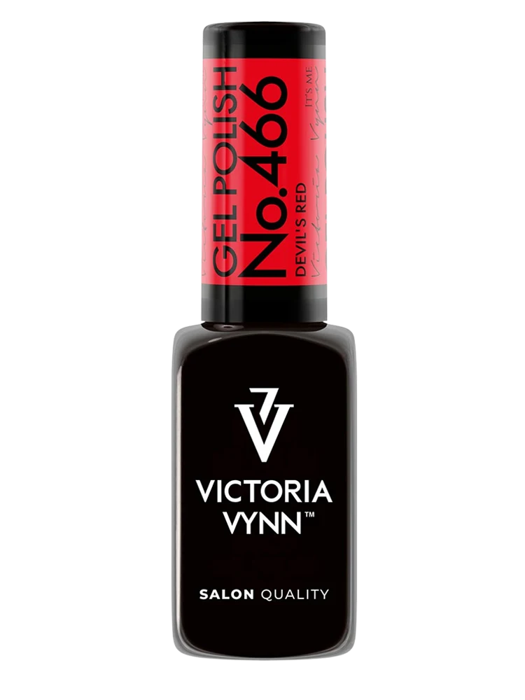 Vernis gel Victoria VYNN 466 Devil’s Red rouge glamour intense sur ongles distribuer par mon style mes ongles