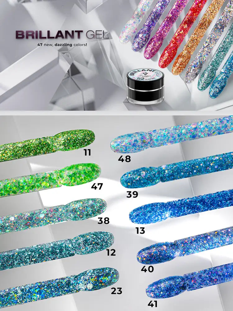 Gel Brillant glitter (Effet Diamant sur les ongles)