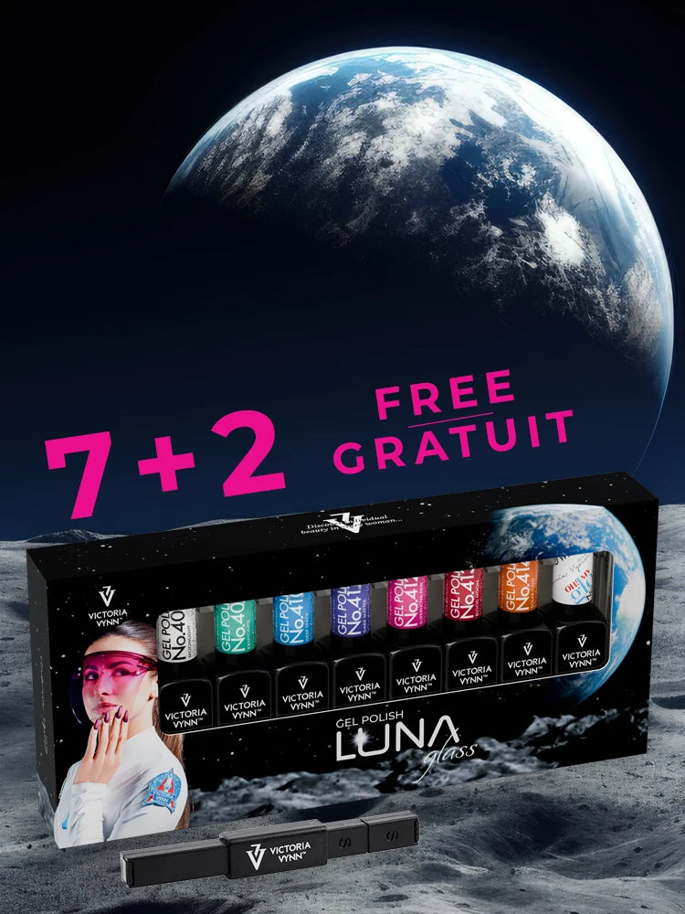Victoria VYNN 8 Pack Luna Glass Gel Polish 408-414 + Magnet gratuit & Oh ! My Gloss Top Coat 8ml